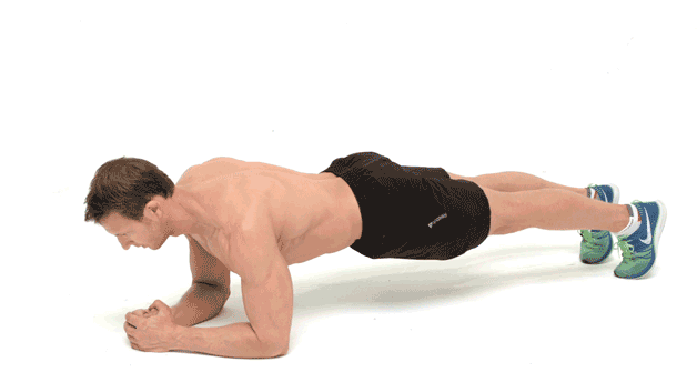 平板支撑运动核心肌肉群的四种变体